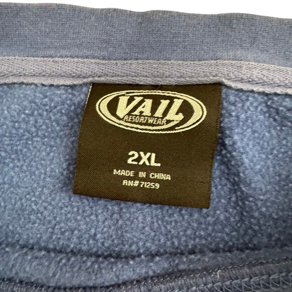 Vail Resort Wear Crewneck Sweater Blue Mens Unisex size 2XL - Picture 5 of 6